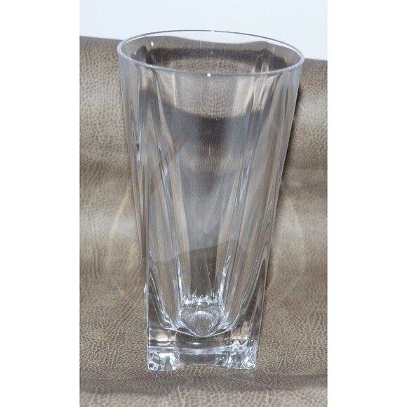 Clear Drinking Glass Square Heavy Bottom Tumbler Highball Art Deco style - Picture 2 of 8